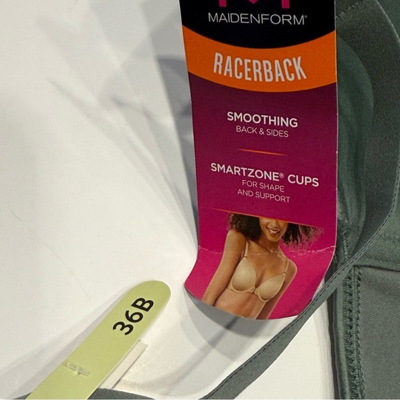 Maidenform Green and mauve racerback smartzone cups front clasp Bra Duo - Picture 7 of 10